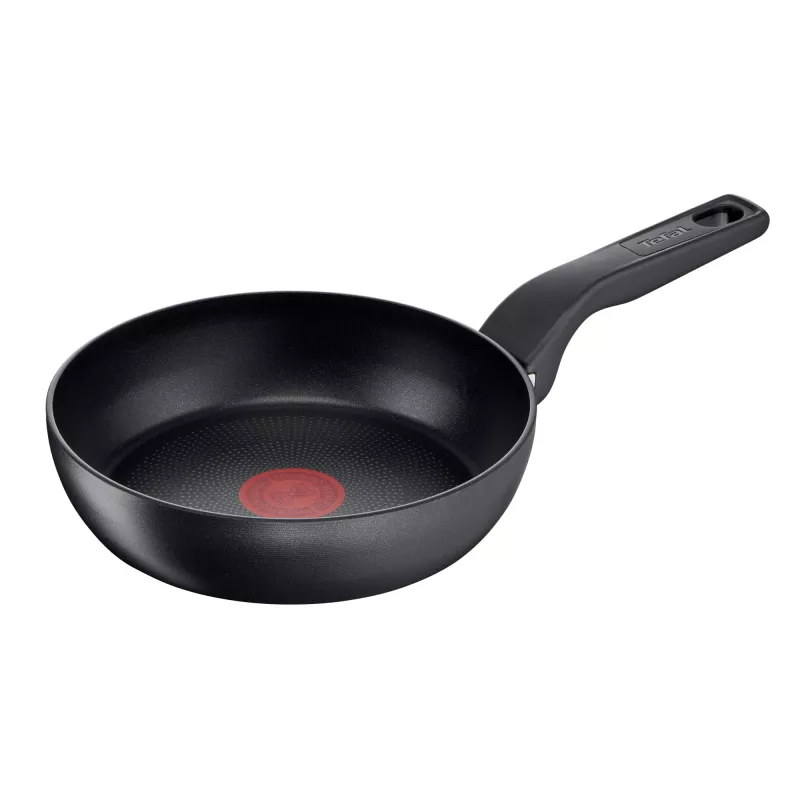 Tefal Hard Titanium Pro G28990 koekenpannenset, 2 stuks, titaancoating, aluminium, inductie, 175°C, zwart