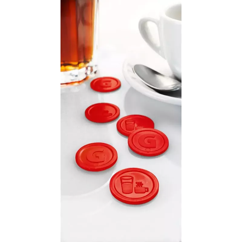 Sigel WM006 Drankmunten, rood, 25 mm