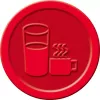 Sigel WM006 Drankmunten, rood, 25 mm
