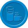 Sigel WM007 Drankmunten, blauw, 25 mm