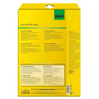 Niet-klevend inlegvel Sigel LP734 wit rechthoekig