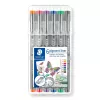 Staedtler Pigment Liner 308 fineliner, 0,5 mm, etui van 6