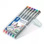 Staedtler Pigment Liner 308 fineliner, 0,5 mm, etui van 6
