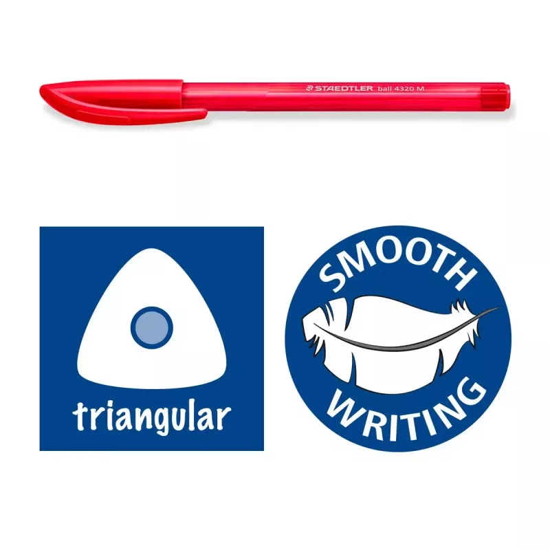 Clip-on intrekbare balpen Staedtler Ball 4320 meerkleurig 10 stuks