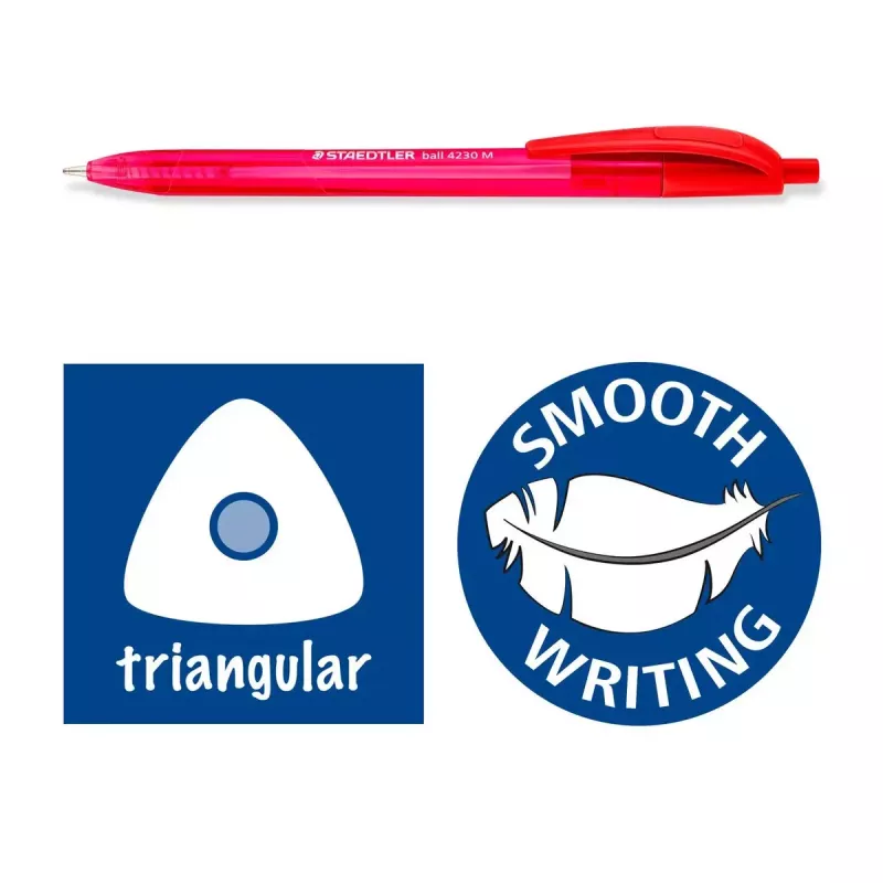 Clip-on intrekbare balpen Staedtler Ball 4230 meerkleurig 8 stuks