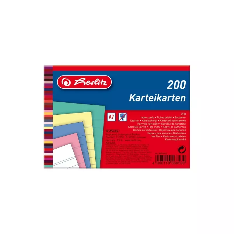 Kaartjes Herlitz 50019373 blauw roze rozenrood