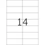 Verwijderbare etiketten HERMA 5081 A4 105x42,3 mm wit 350 stuks