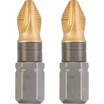 Schroevendraaierbit KWB 124102 2 stuks Pozidriv PZ 2 25 mm zeskant