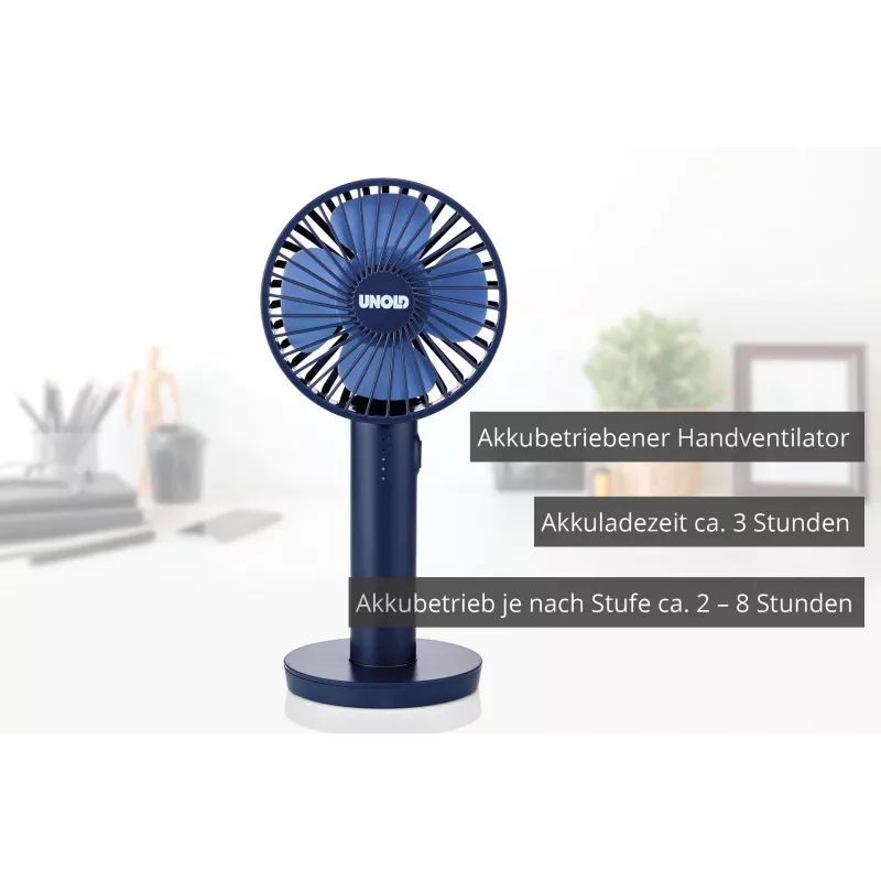 Unold Breezy II blauw 10 cm handventilator
