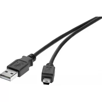 USB-kabel Renkforce RF-4455807 0,3 m USB A naar Mini-USB B zwart