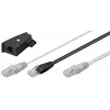 Goobay 95286 TAE-adapterkabel, 2x RJ45 naar RJ45 (8P8C) / TAE-F, 3 m, zwart/grijs