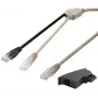 Goobay 95286 TAE-adapterkabel, 2x RJ45 naar RJ45 (8P8C) / TAE-F, 3 m, zwart/grijs