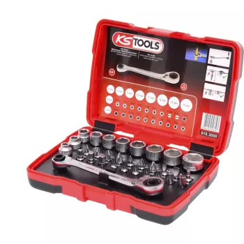 Dopsleutelset KS Tools 918.3050 31 koppen chroom-vanadiumstaal