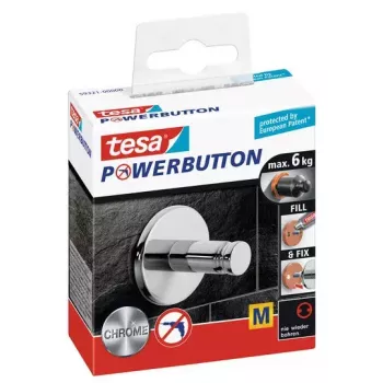 Universele haak TESA Powerbutton 59321 chroom