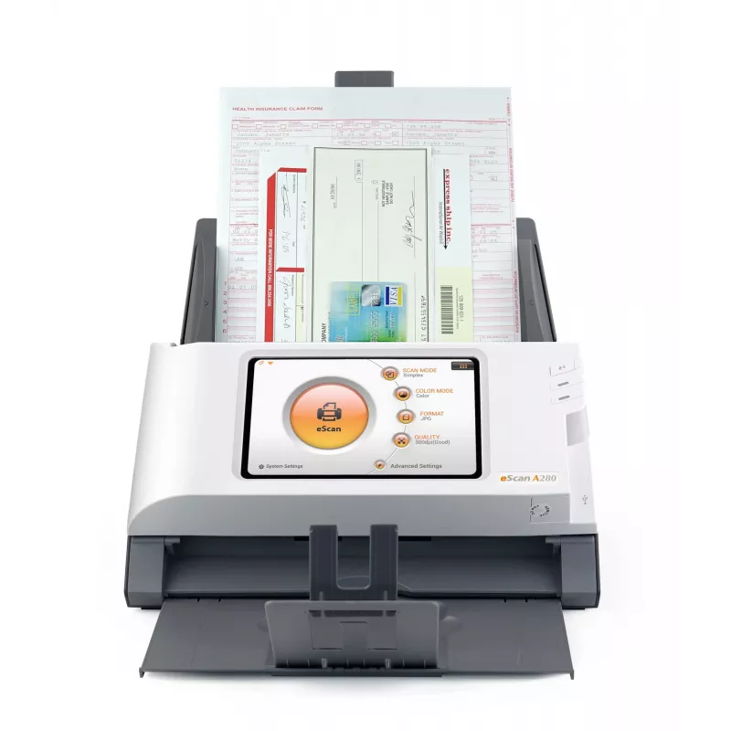 Plustek eScan A280 Essential ADF-scanner 600 x 600 DPI A4 zwart, wit