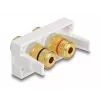 Delock Easy 45 Snap-in-module, 2 x Binding Post, rode/zwarte kleurring, wit RAL 9003 (81397)