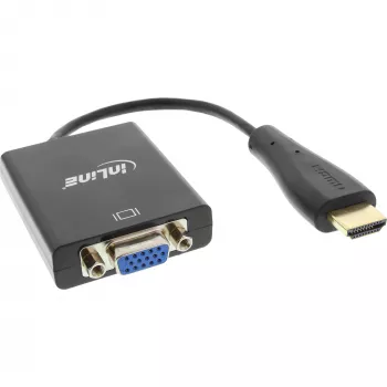InLine converter HDMI naar VGA met audio-ingang HDMI-uitgang VGA en stereo-audio