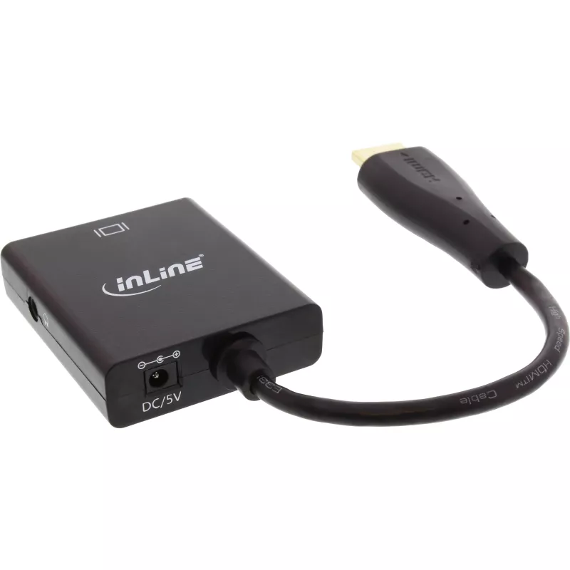 InLine converter HDMI naar VGA met audio-ingang HDMI-uitgang VGA en stereo-audio