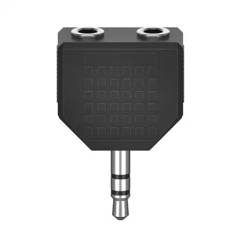 Audiosplitter Hama 00305036 zwart 3,5 mm naar 2 x 3,5 mm