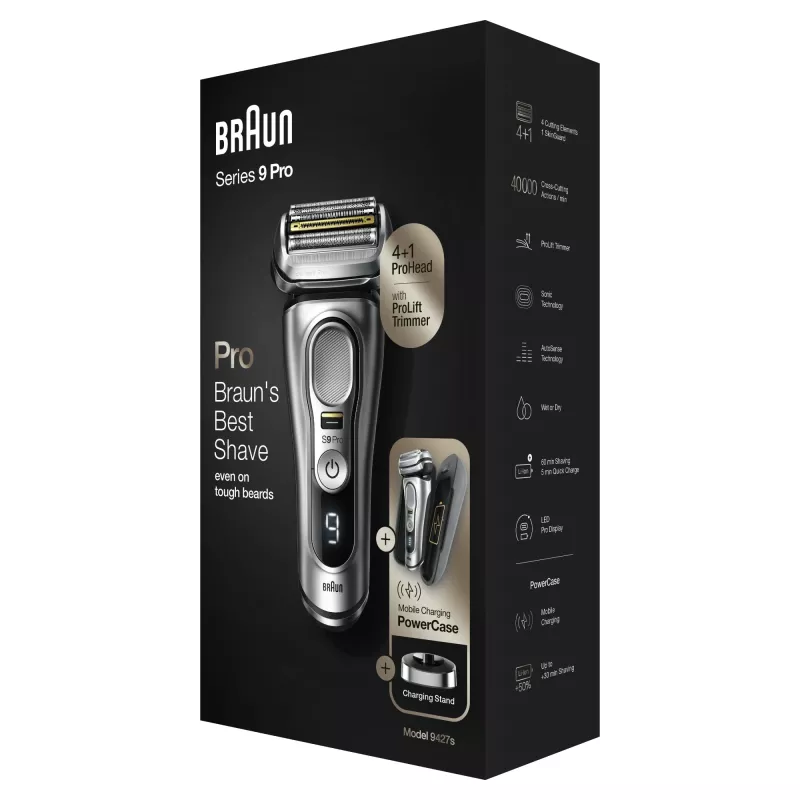 Braun Series 9 Pro 81744531 herenscheerapparaat foil-scheerapparaat trimmer zilver