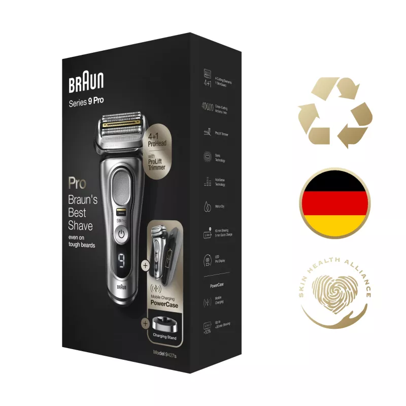Braun Series 9 Pro 81744531 herenscheerapparaat foil-scheerapparaat trimmer zilver
