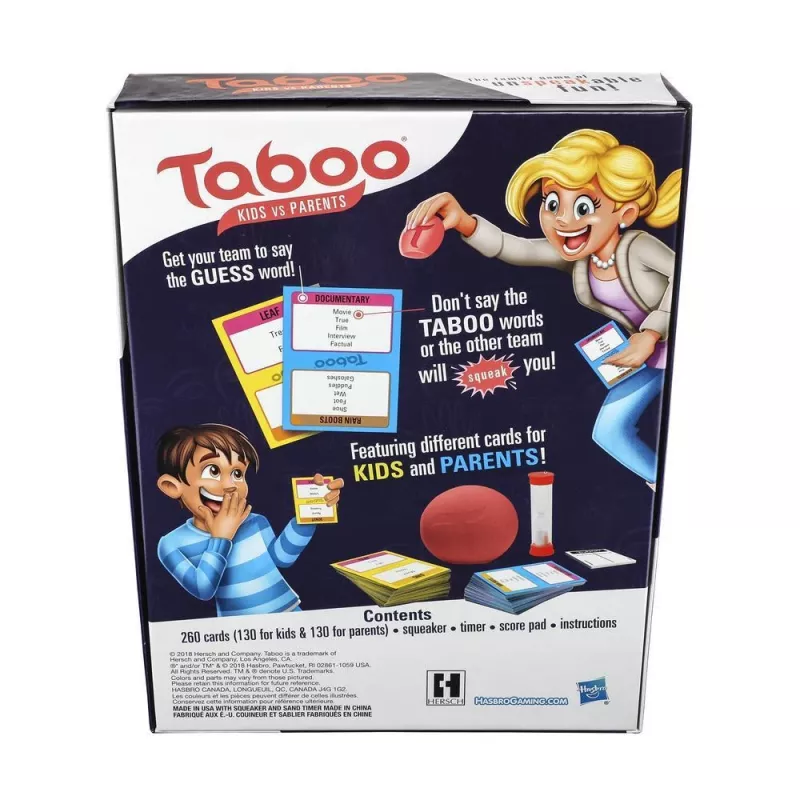 Hasbro Taboo Kids vs. Parents, 8 jaar, familiespel