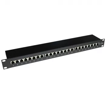 ACT patchpanel CAT5E afgeschermd 24 poorten met afdekking