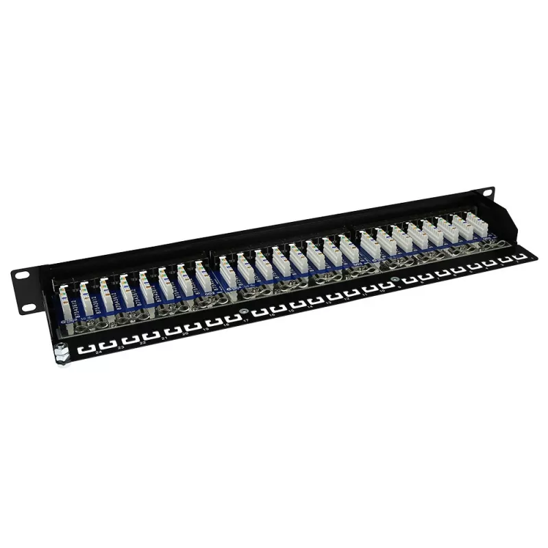 ACT patchpanel CAT5E afgeschermd 24 poorten met afdekking