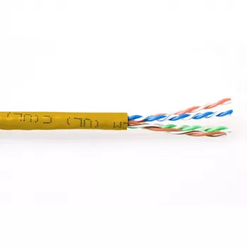 Patchkabel ACT CAT6A U/UTP PVC 305 m geel
