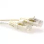 ACT ivoor 0,25 m U/UTP CAT6 patchkabel, rastongbescherming, met RJ45-stekkers
