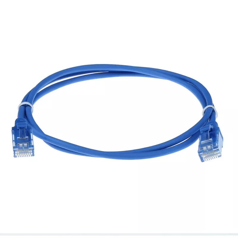 ACT Blauw 7 meter LSZH U/UTP CAT6 Datacenter Slimline patchkabel met RJ45-stekkers