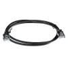 ACT Zwart 10 meter LSZH U/UTP CAT6 datacenter slimline patchkabel met rastbescherming en RJ45-stekkers