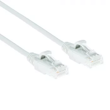 ACT Wit 3 meter LSZH U/UTP CAT6 Datacenter Slimline patchkabel met RJ45-stekkers