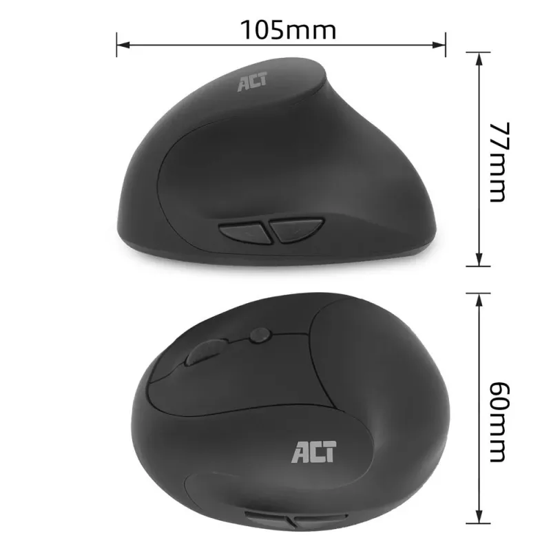 ACT muis draadloze ergonomische muis 1600 DPI RF draadloos