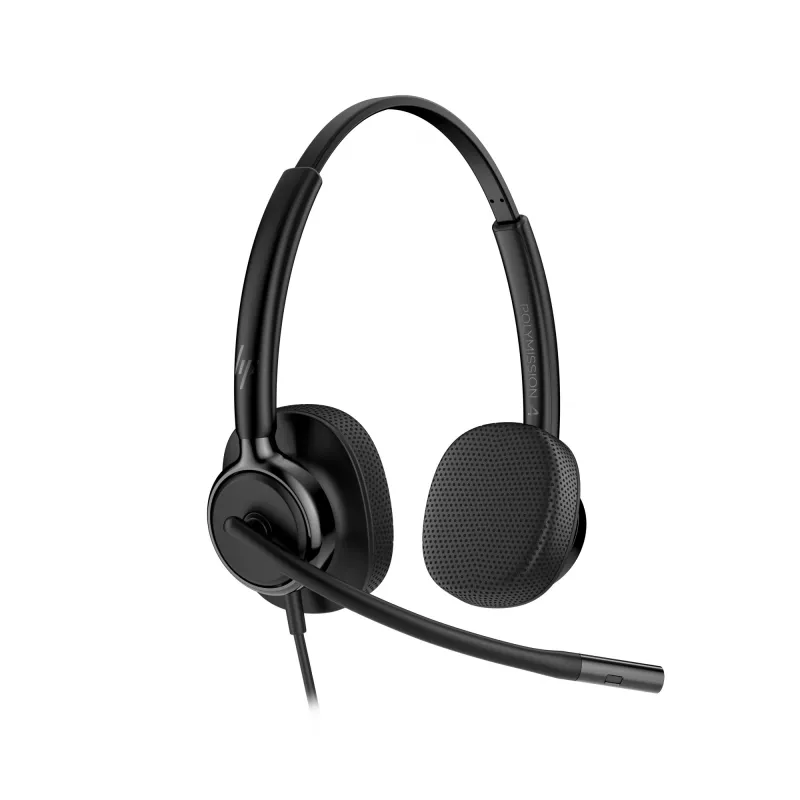 Bedrade stereo-headset HP Poly Mission 425 USB — bulk, gewicht 132 g