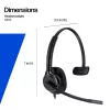 Bedrade stereo-headset HP Poly Mission 425 USB — bulk, gewicht 132 g