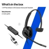 Bedrade stereo-headset HP Poly Mission 425 USB — bulk, gewicht 132 g
