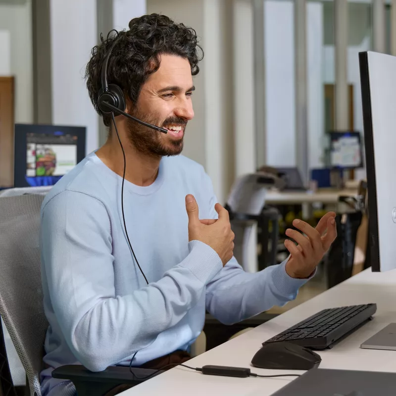 Bedrade stereo-headset HP Poly Mission 425 USB — bulk, gewicht 132 g