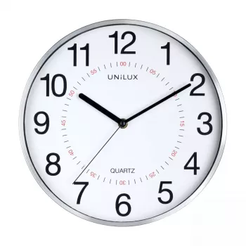 Quartsklok Unilux 400094280 rond grijs wand-/tafelklok