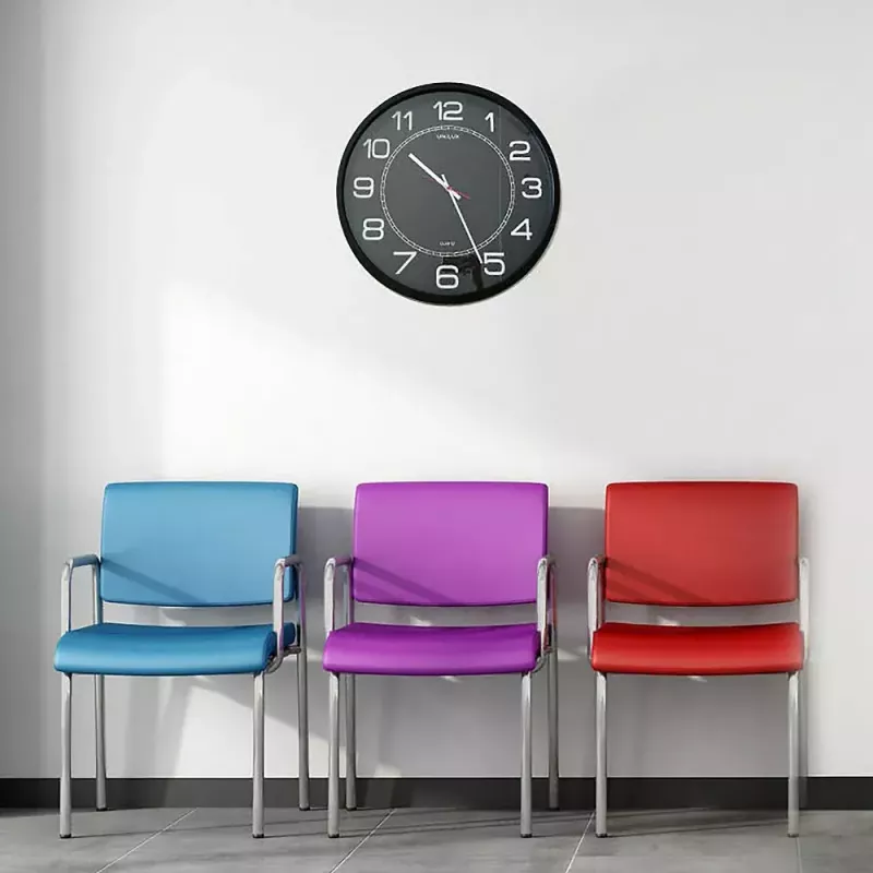 Unilux Mega Kwarts wandklok, 600 mm, zwart