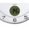 Wand-/tafelklok Unilux 400094592 — quartz, rond metaalkleurig zilver, Ø 30 cm, batterij AA/AAA