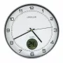 Wand-/tafelklok Unilux 400094592 — quartz, rond metaalkleurig zilver, Ø 30 cm, batterij AA/AAA