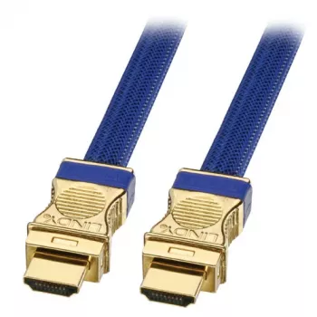 Lindy 3m goud HDMI-kabel HDMI type A (standaard) blauw