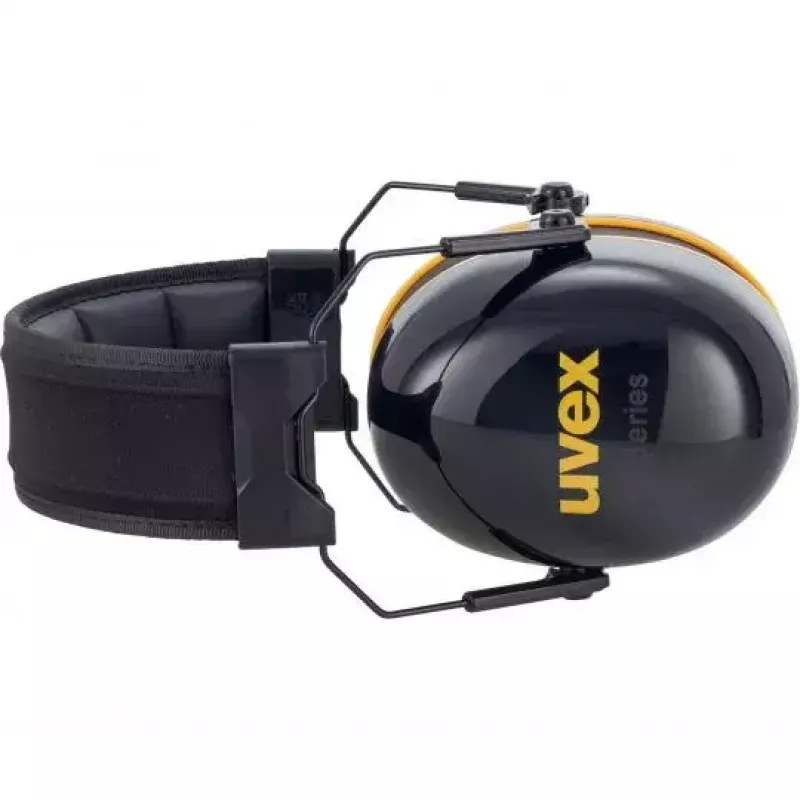 Uvex K20 veiligheidsbril met hoofdband zwart geel bouw