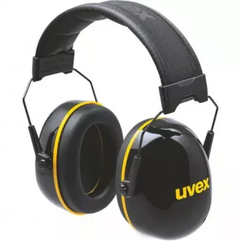 Uvex K20 veiligheidsbril met hoofdband zwart geel bouw