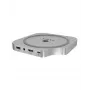 ICY BOX 7-in-1 USB Type-C dockingstation met M.2 NVMe-slot, SSD, geheugenkaart, M.2, 4 TB, USB 3.2 Gen 2 (3.1 Gen 2) Type-C, zilver, aluminium