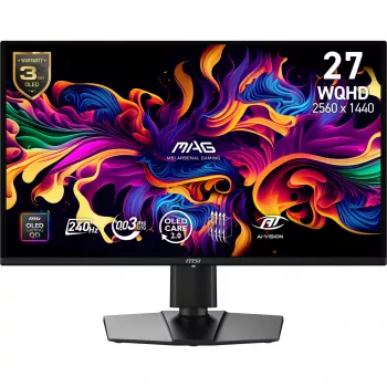 MSI MAG 274QP QD-OLED X24 computermonitor 67,3 cm (26,5 inch) 2560 x 1440 pixels Wide Quad HD zwart