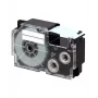 Etikettenband CASIO XR-24X1 — zwart op transparant, 24 mm × 8 m