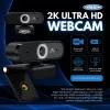Origin Storage USB-webcam 2K Full HD, 5 MP, 2592 x 1944 pixel, 2K Ultra HD, 60 fps, 10x, USB 2.0