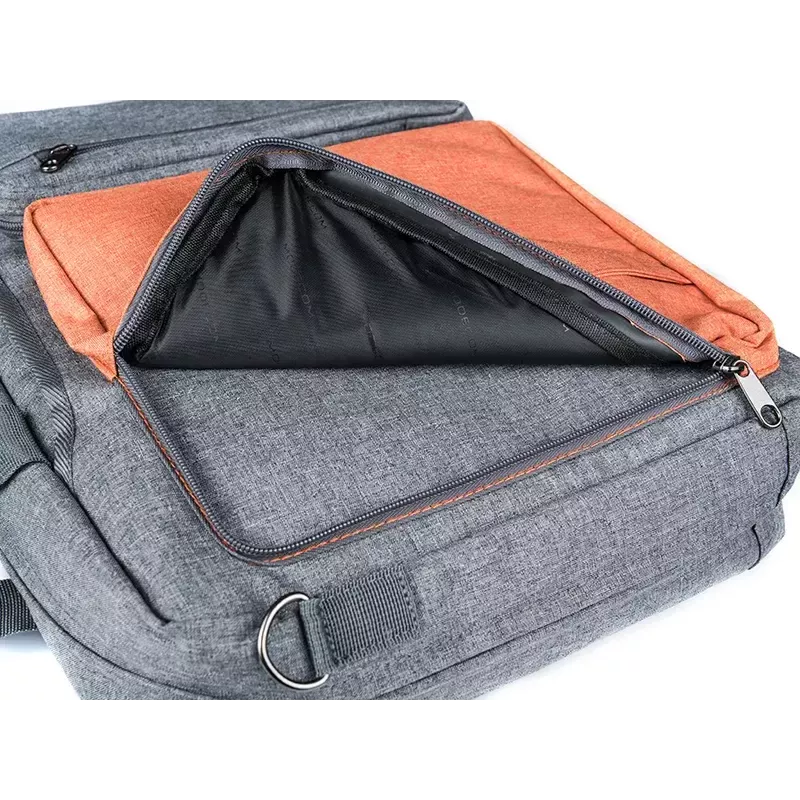 Messenger-tas MODECOM RENO voor 15,6 inch (39,6 cm) laptops, nylon, grijs/oranje